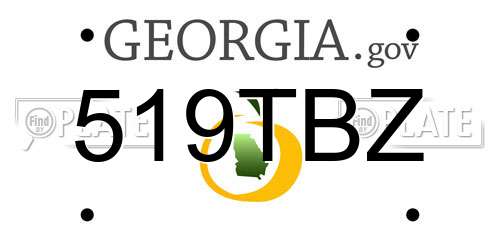 519TBZ Georgia License Plate