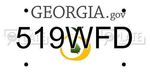 519WFD Georgia License Plate
