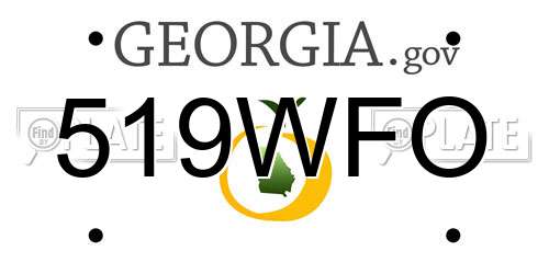 519WFO Georgia License Plate