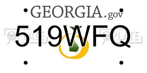 519WFQ Georgia License Plate