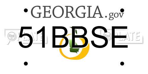 51BBSE Georgia License Plate