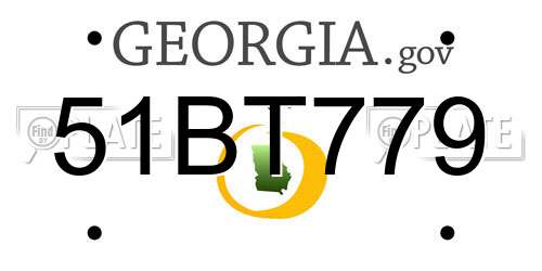51BT779 Georgia License Plate