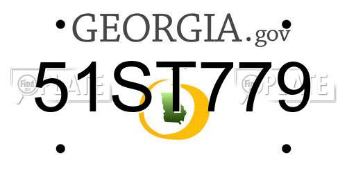 51ST779 Georgia License Plate