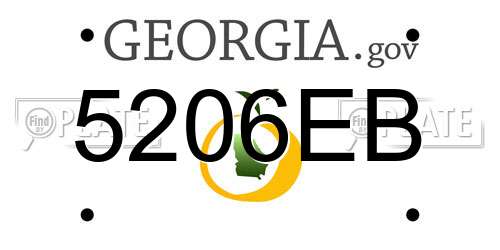 5206EB Georgia License Plate