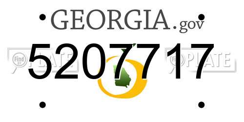 5207717 Georgia License Plate