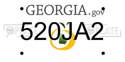 520JA2 Georgia License Plate