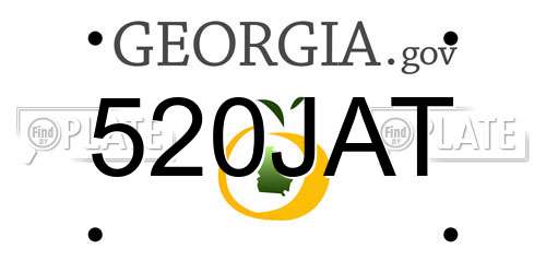 520JAT Georgia License Plate