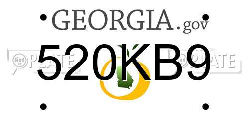 520KB9 Georgia License Plate