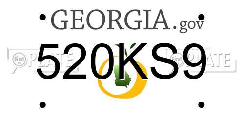 520KS9 Georgia License Plate