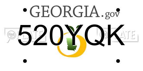 520YQK Georgia License Plate