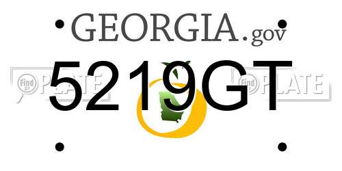 5219GT Georgia License Plate