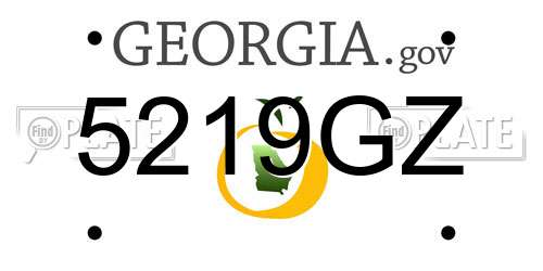 5219GZ Georgia License Plate