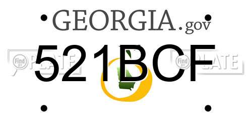 521BCF Georgia License Plate