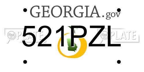 521PZL Georgia License Plate