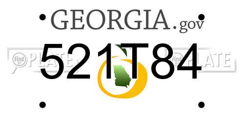 521T84 Georgia License Plate