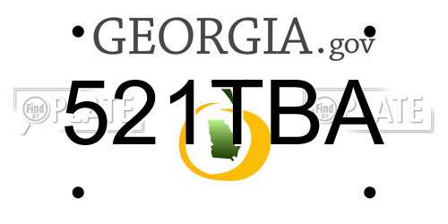 521TBA Georgia License Plate