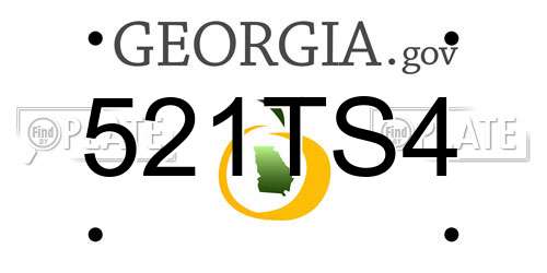521TS4 Georgia License Plate