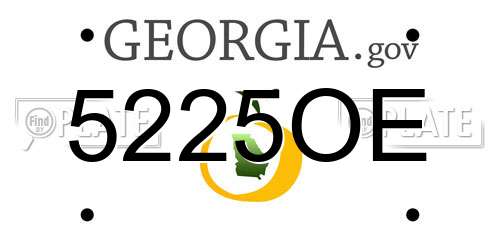 5225OE Georgia License Plate