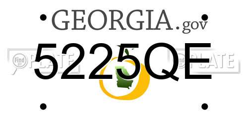 5225QE Georgia License Plate