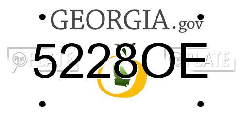5228OE Georgia License Plate