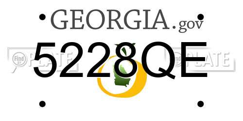 5228QE Georgia License Plate