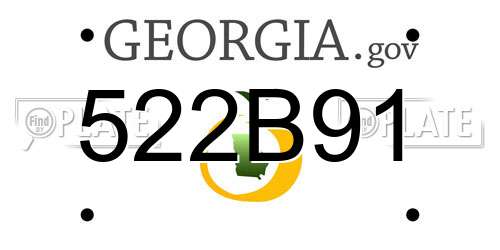 522B91 Georgia License Plate