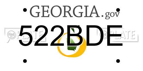 522BDE Georgia License Plate