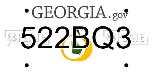 522BQ3 Georgia License Plate