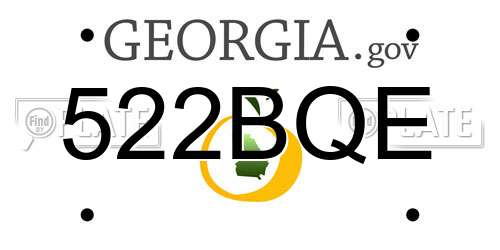 522BQE Georgia License Plate