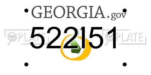 522I51 Georgia License Plate