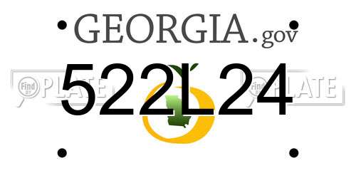 522L24 Georgia License Plate