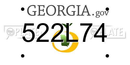 522L74 Georgia License Plate