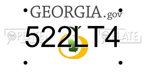 522LT4 Georgia License Plate