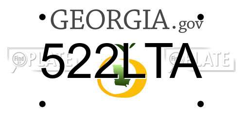 522LTA Georgia License Plate