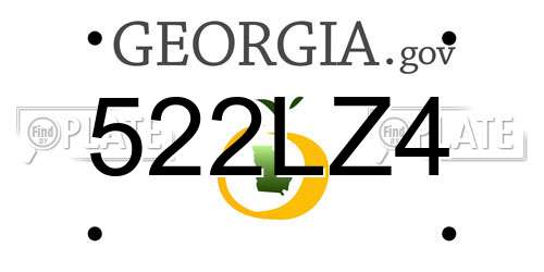 522LZ4 Georgia License Plate