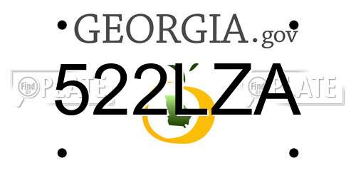 522LZA Georgia License Plate