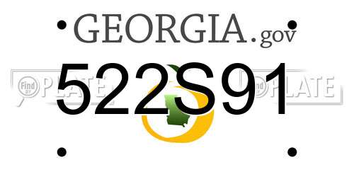 522S91 Georgia License Plate