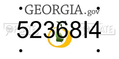 52368I4 Georgia License Plate