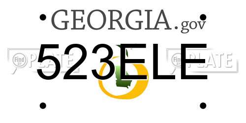 523ELE Georgia License Plate