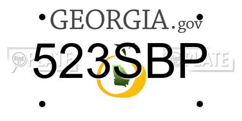 523SBP Georgia License Plate