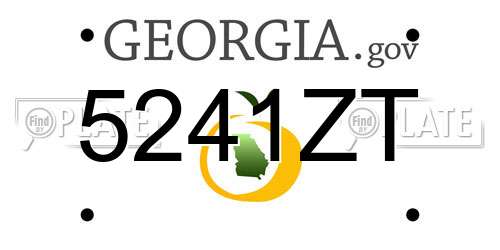 5241ZT Georgia License Plate