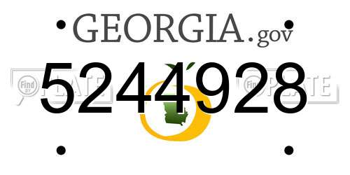 5244928 Georgia License Plate
