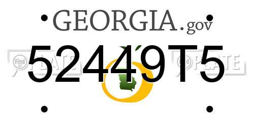 52449T5 Georgia License Plate
