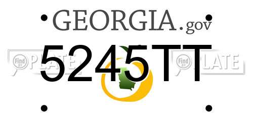 5245TT Georgia License Plate