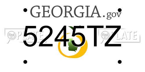 5245TZ Georgia License Plate