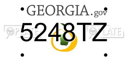 5248TZ Georgia License Plate