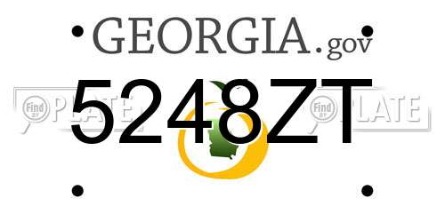 5248ZT Georgia License Plate