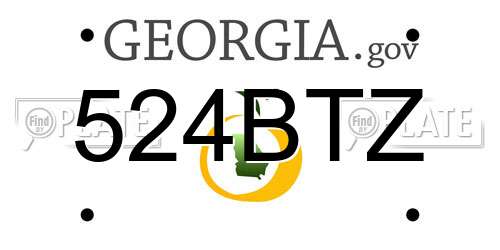 524BTZ Georgia License Plate