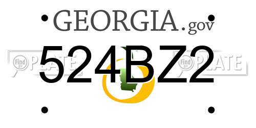 524BZ2 Georgia License Plate