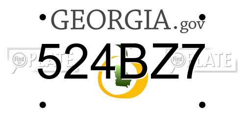 524BZ7 Georgia License Plate
